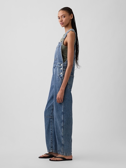 Image number 3 showing, Barrel Denim Overalls