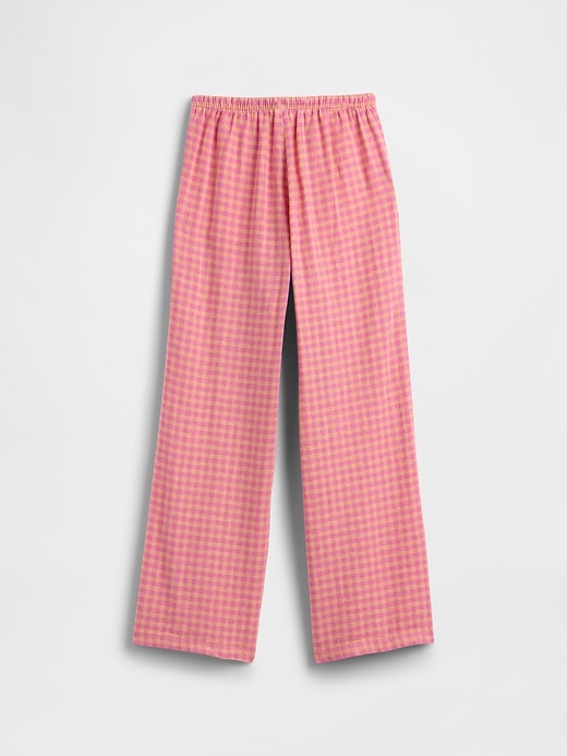 Image number 2 showing, Kids Relaxed Pull-On Wide-Leg Linen-Blend Pants