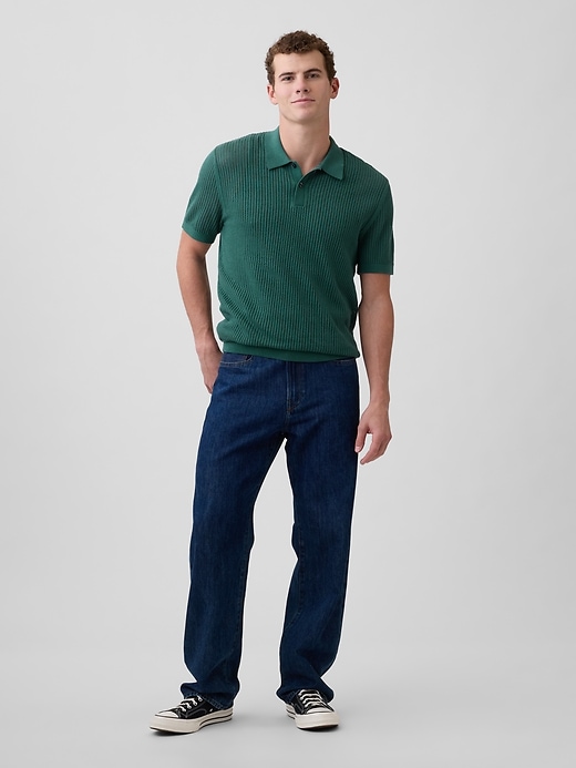 Image number 3 showing, Crochet Sweater Polo Shirt