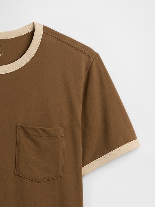 Image number 4 showing, Everyday Soft Ringer Pocket T-Shirt