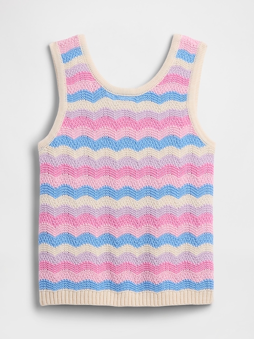 Image number 2 showing, Kids Stripe Crochet Sweater Tank Top