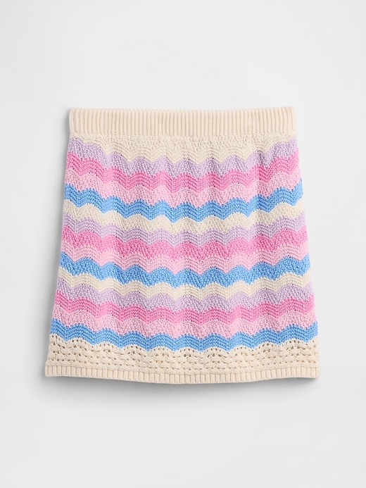 Image number 2 showing, Kids Pull-On Crochet Sweater Skirt