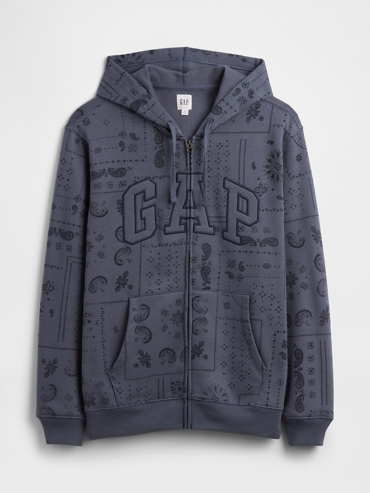 Image number 4 showing, Relaxed Gap Logo Print Zip Hoodie