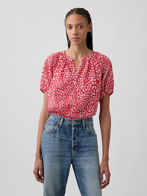 Oversized Puff Sleeve Top
