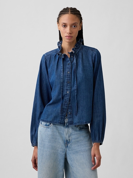 Image number 1 showing, Relaxed Denim Top
