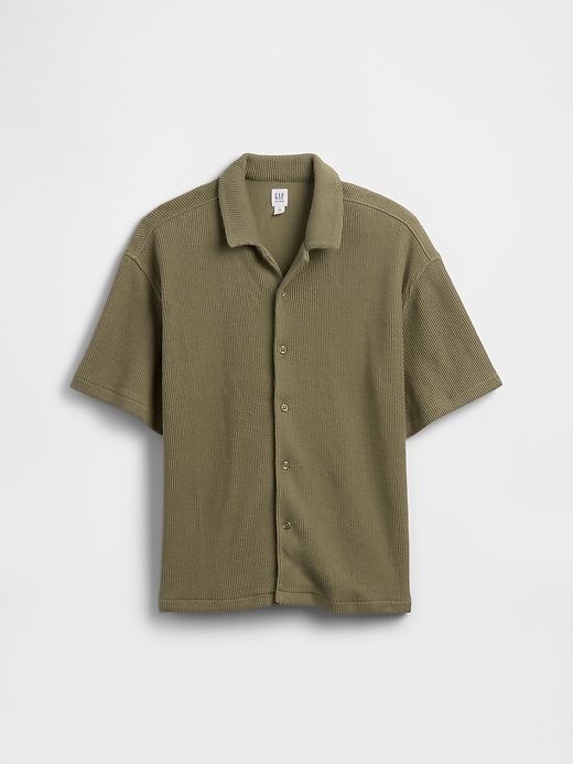 Image number 1 showing, Kids Relaxed Jacquard Ribbed Vacay Shirt