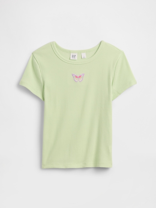 Image number 1 showing, Kids Ribbed Crewneck T-Shirt