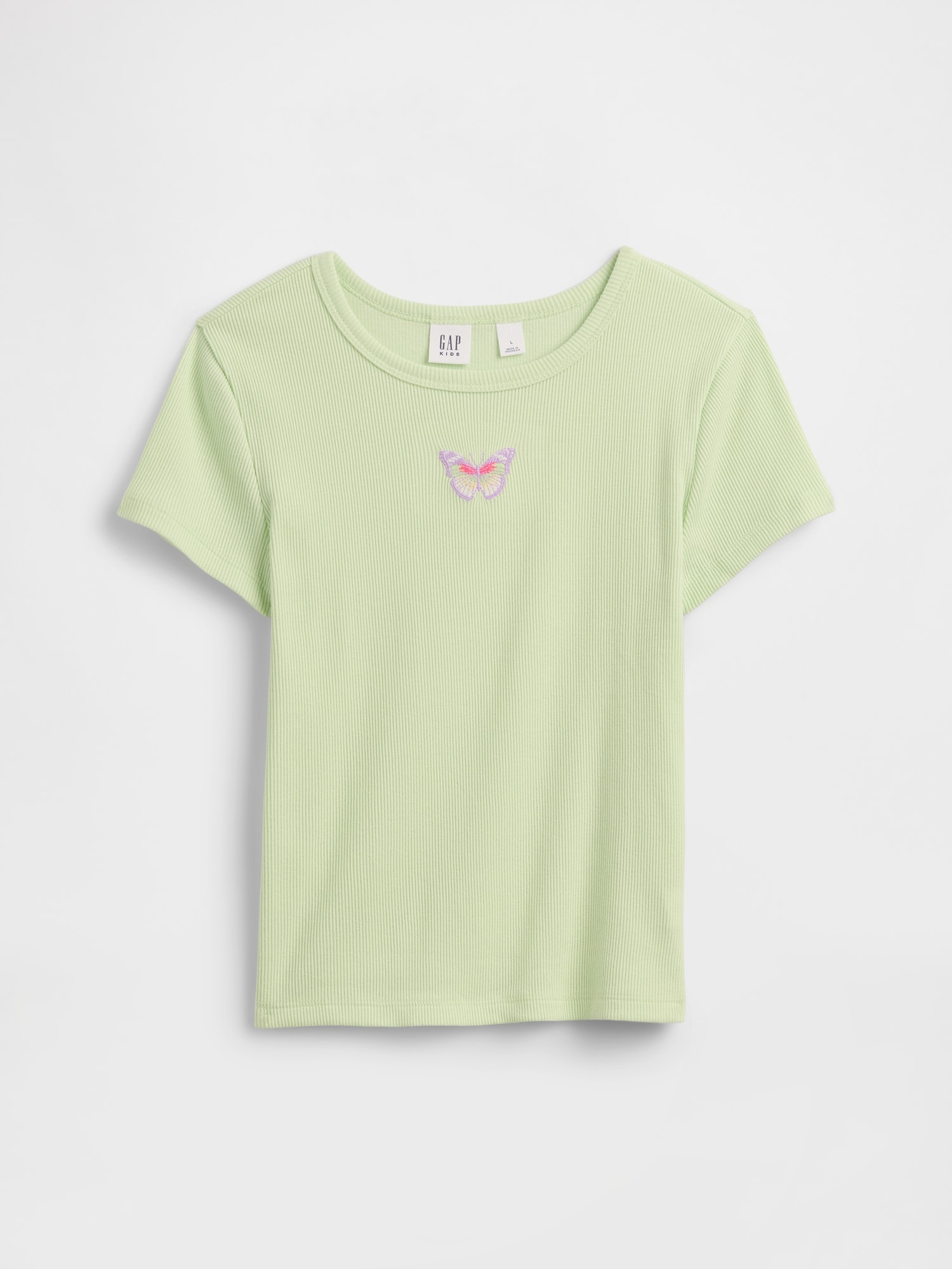 Kids Ribbed Crewneck T-Shirt