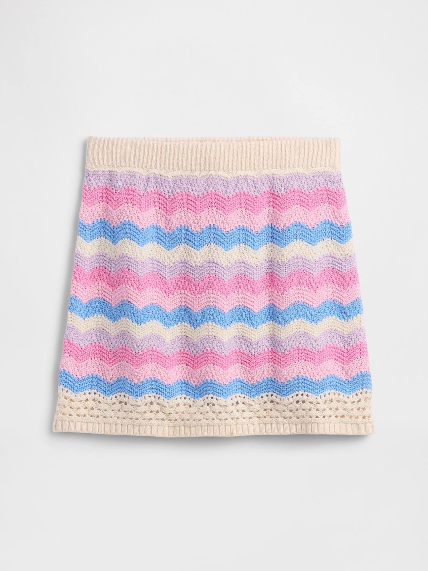 Kids Pull-On Crochet Sweater Skirt