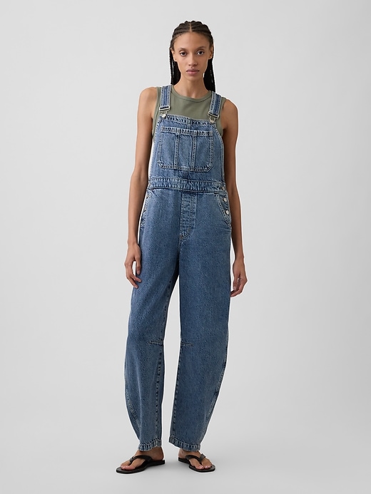 Image number 1 showing, Barrel Denim Overalls