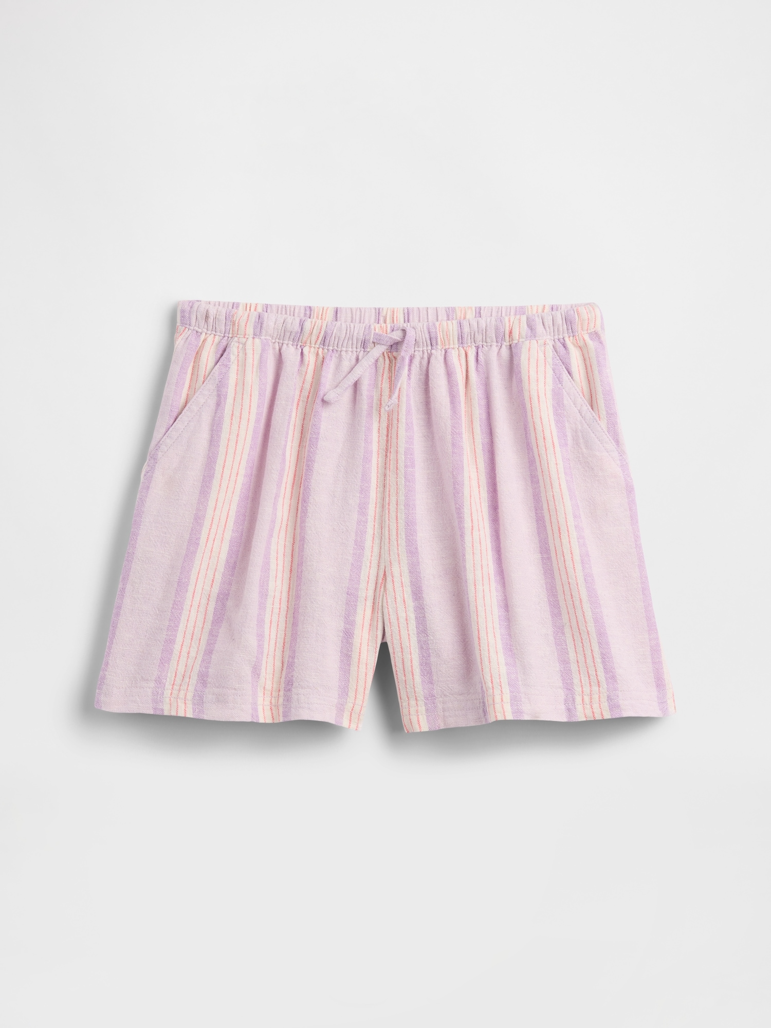Kids Relaxed Pull-On Linen-Blend Shorts