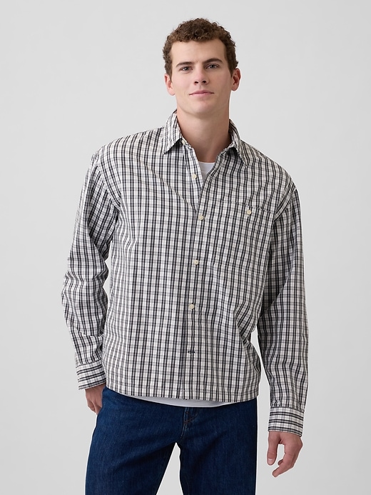 Image number 1 showing, Poplin Shirt in Boxy Fit