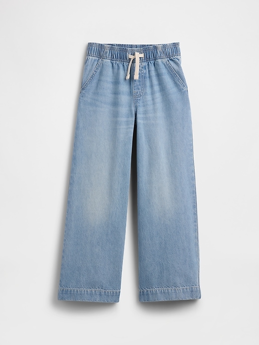Image number 1 showing, Kids Pull-On Wide-Leg Jeans