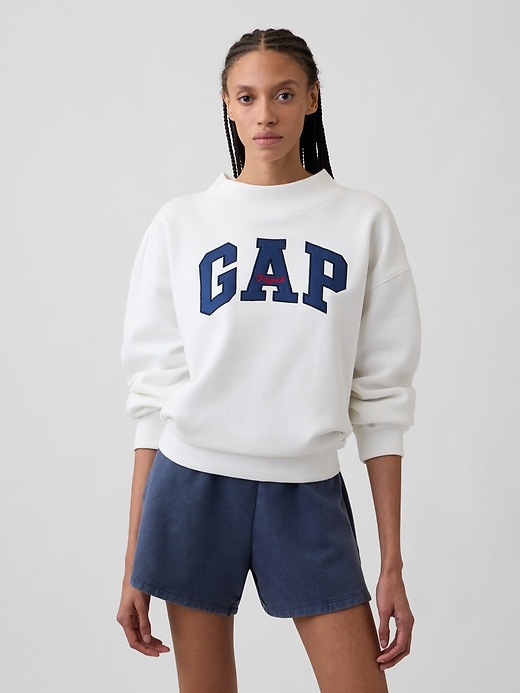 Image number 1 showing, Oversized Gap Logo Mockneck Sweatshirt