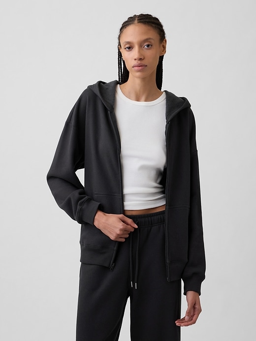 Image number 1 showing, Oversized Fleece Zip Hoodie