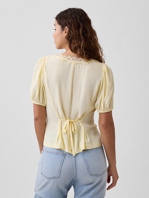 Image number 2 showing, Crepe V-Neck Top