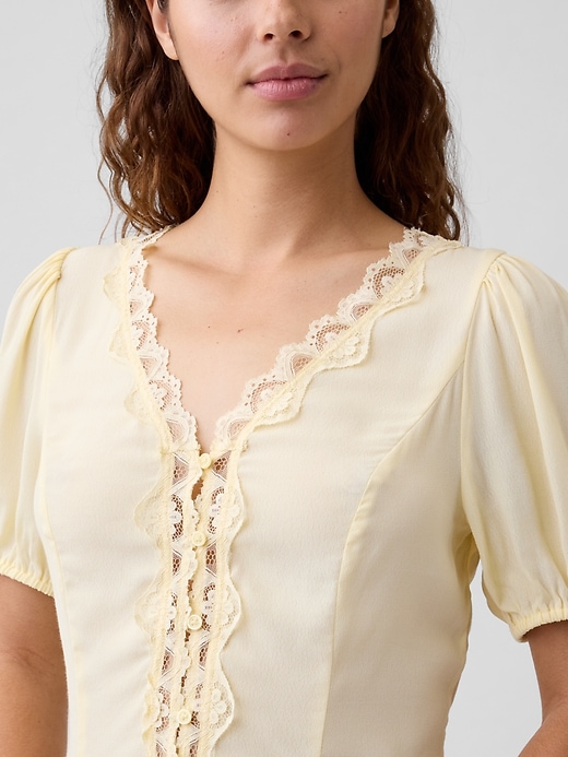 Image number 4 showing, Crepe V-Neck Top