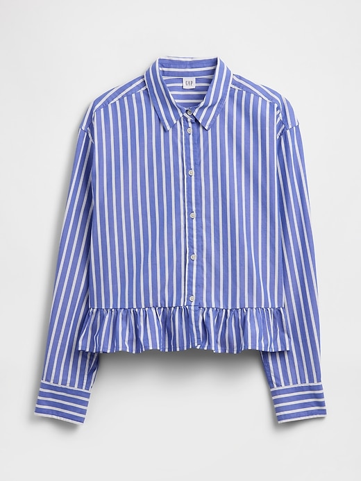 Image number 5 showing, Relaxed Cropped Ruffle Shirt