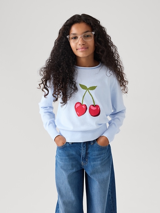 Image number 4 showing, Kids Relaxed Roll-Neck Sweater