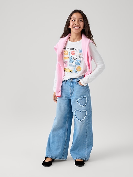 Image number 4 showing, Kids Mid Rise Baggy Jeans