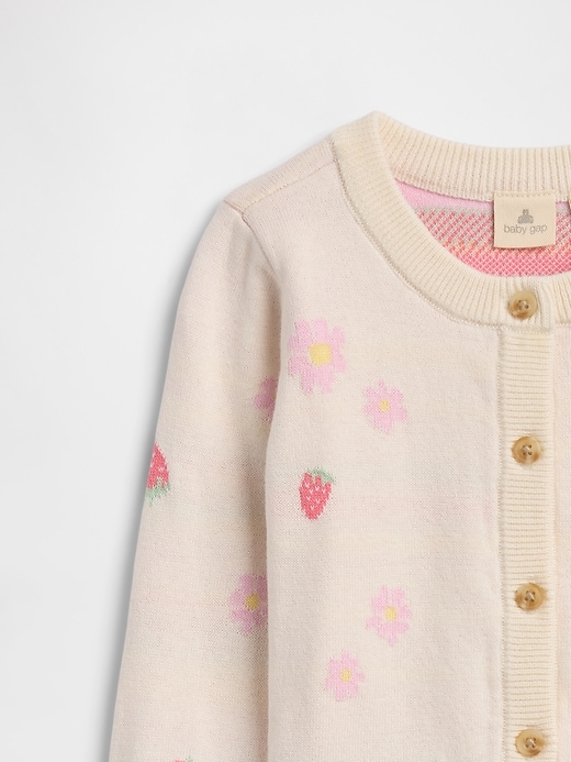 Image number 3 showing, Baby Print Crewneck Cardigan