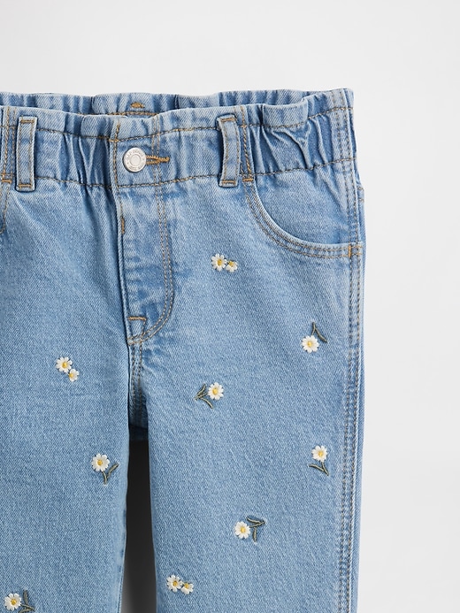 Image number 3 showing, babyGap Embroidered Paperbag Mom Jeans