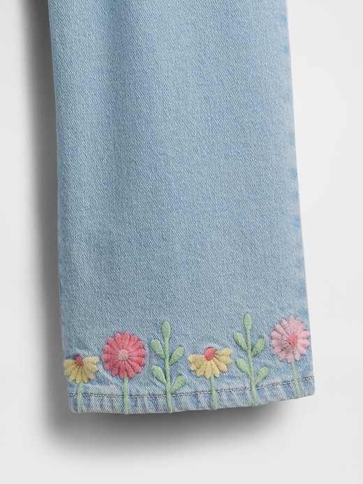 Image number 3 showing, babyGap Embroidered Wide-Leg Jeans