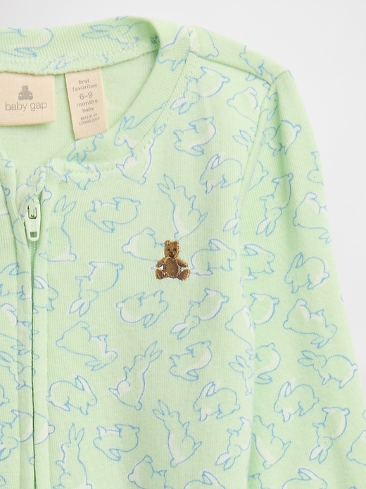 Image number 3 showing, Baby Print Two-Way Zip One-Piece