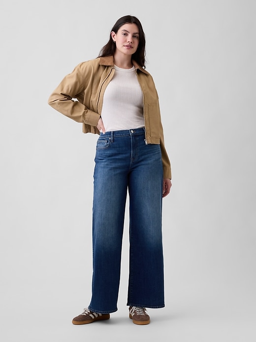 Image number 5 showing, Mid Rise Wide-Leg Jeans