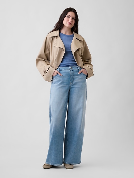 Image number 5 showing, Mid Rise Wide-Leg Jeans