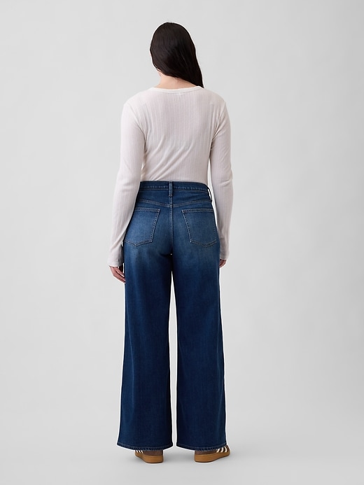 Image number 6 showing, Mid Rise Wide-Leg Jeans
