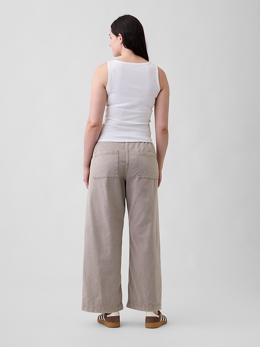 Image number 6 showing, High Rise Pull-On Wide-Leg Jeans