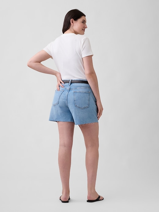 Image number 6 showing, 5" Mid Rise Soft Denim Shorts