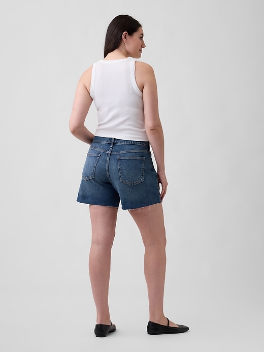 Image number 6 showing, 5" Mid Rise Soft Denim Shorts
