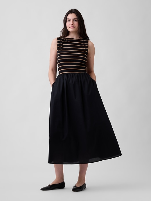 Image number 4 showing, Sleeveless Boatneck Midi Dress
