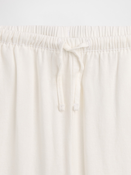 Image number 3 showing, Kids Relaxed Pull-On Wide-Leg Linen-Blend Pants