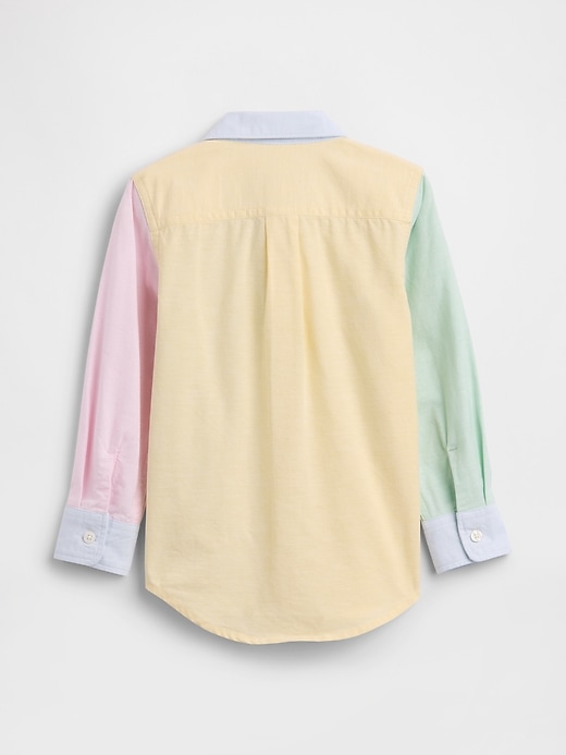 Image number 2 showing, babyGap Brannan Bear Colorblock Oxford Shirt