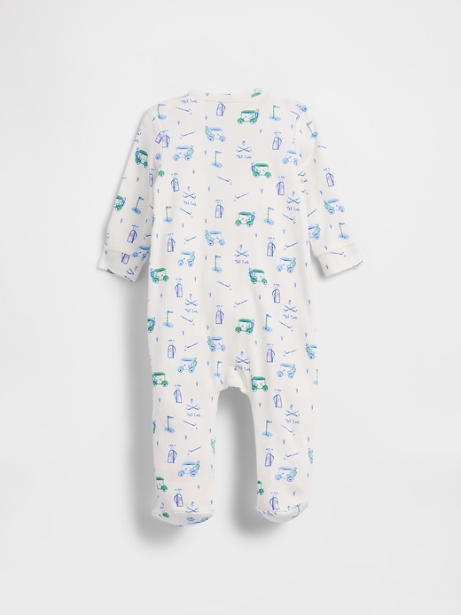 Image number 2 showing, Baby Print Two-Way Zip One-Piece