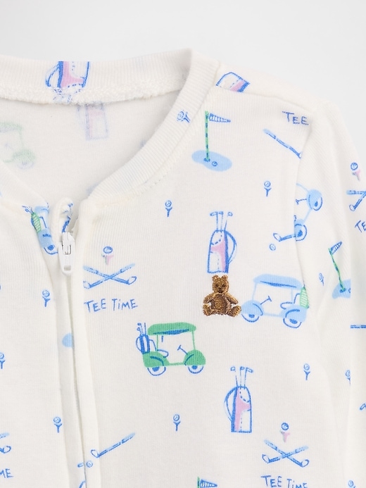 Image number 3 showing, Baby Print Two-Way Zip One-Piece