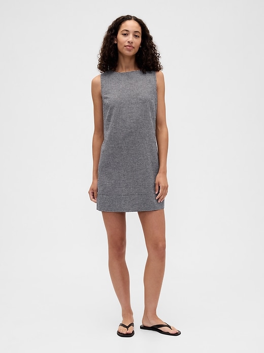 Image number 1 showing, Linen-Blend Apron Mini Dress