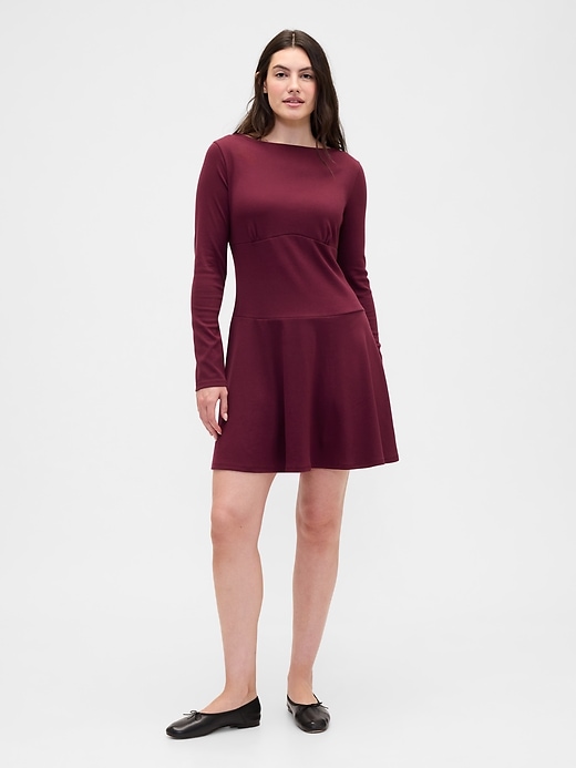Image number 4 showing, Modern Ribbed Boatneck Mini Dress