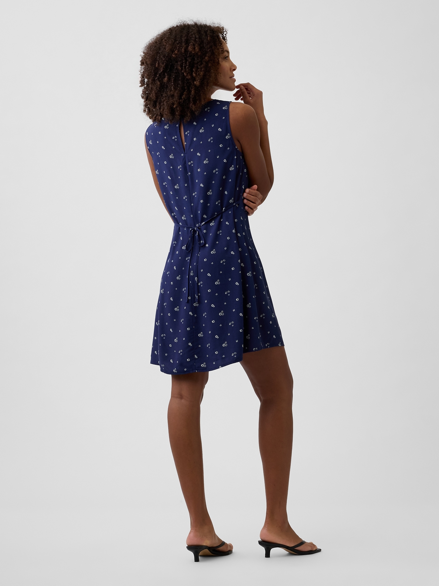 Print Sleeveless Mini Dress