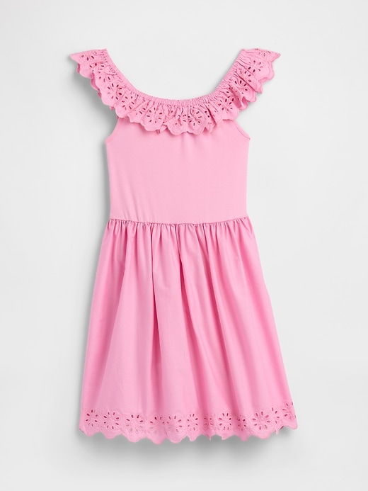 Image number 1 showing, Kids Eyelet Ruffle Dress