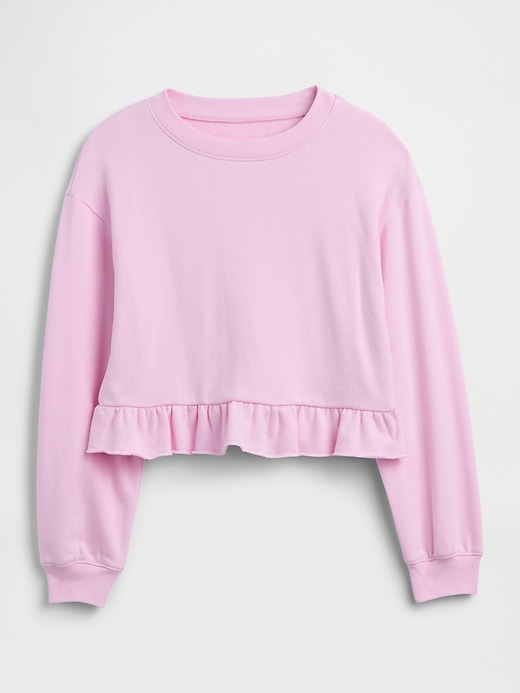Image number 1 showing, Kids Relaxed French Terry Peplum Sweatshirt
