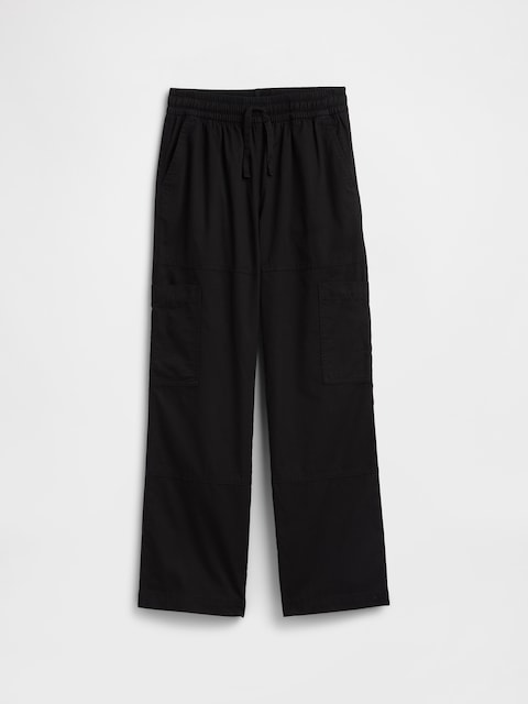 Kids Pull-On Relaxed Denim Cargo Pants