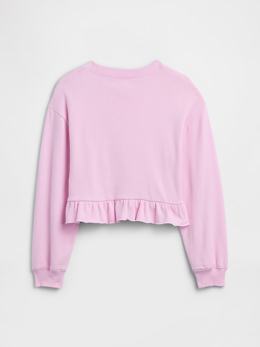 Image number 2 showing, Kids Relaxed French Terry Peplum Sweatshirt