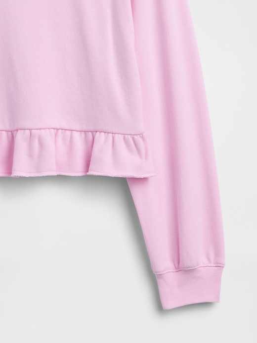 Image number 3 showing, Kids Relaxed French Terry Peplum Sweatshirt
