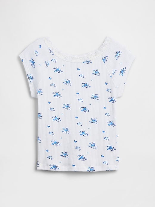 Image number 1 showing, Kids Lace-Trim Baby T-Shirt