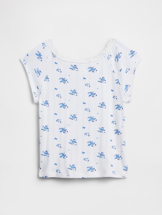 Image number 2 showing, Kids Lace-Trim Baby T-Shirt