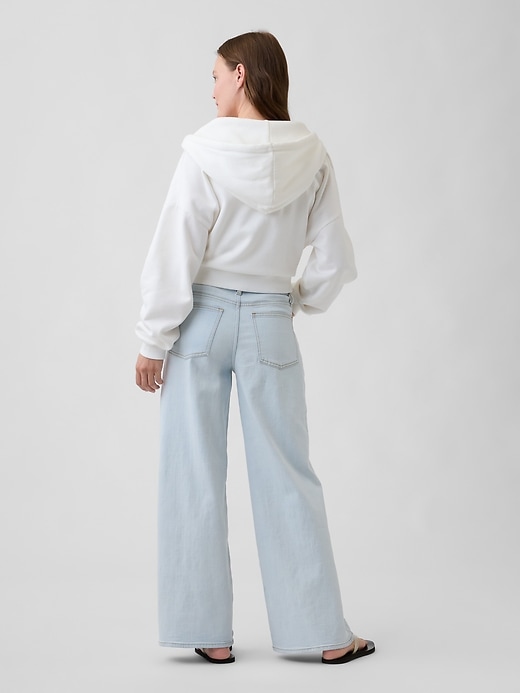 Image number 4 showing, Mid Rise Wide-Leg Jeans
